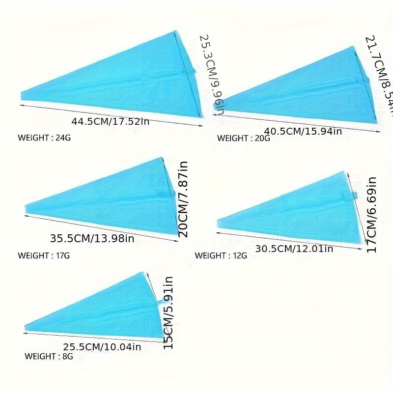 Silicone Pastry Bag Reusable TPU Material for Cakes Cookies and Cream Decorating