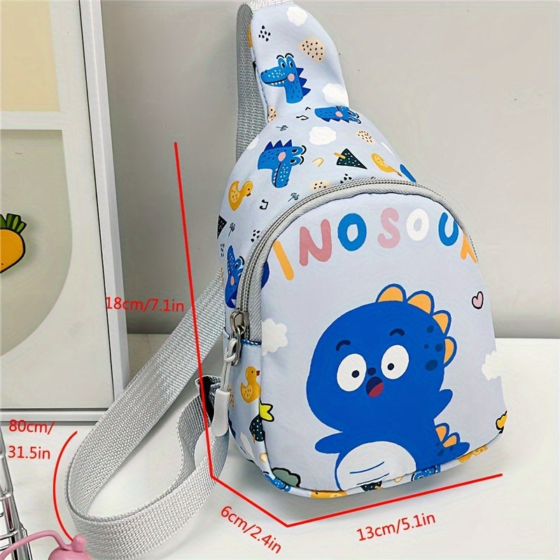 Kids' Nylon Chest Bag for Girls with Pattern, Adjustable Crossbody and Waist Bag