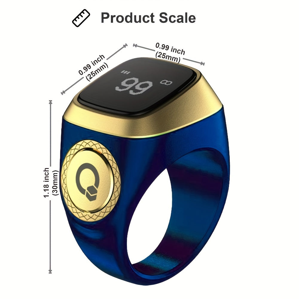 Dua Aqlli Halqa, hisoblagichlar, eslatmalar, yo'nalish ko'rsatkichi va OLED displey bilan; Azan signalizatori, uzoq batareya umriga ega va zamonaviy dizayn.