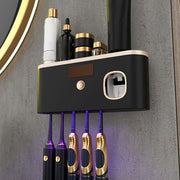 Wall-Mounted UV Toothbrush Holder with UV Sterilization and Rechargeable Battery