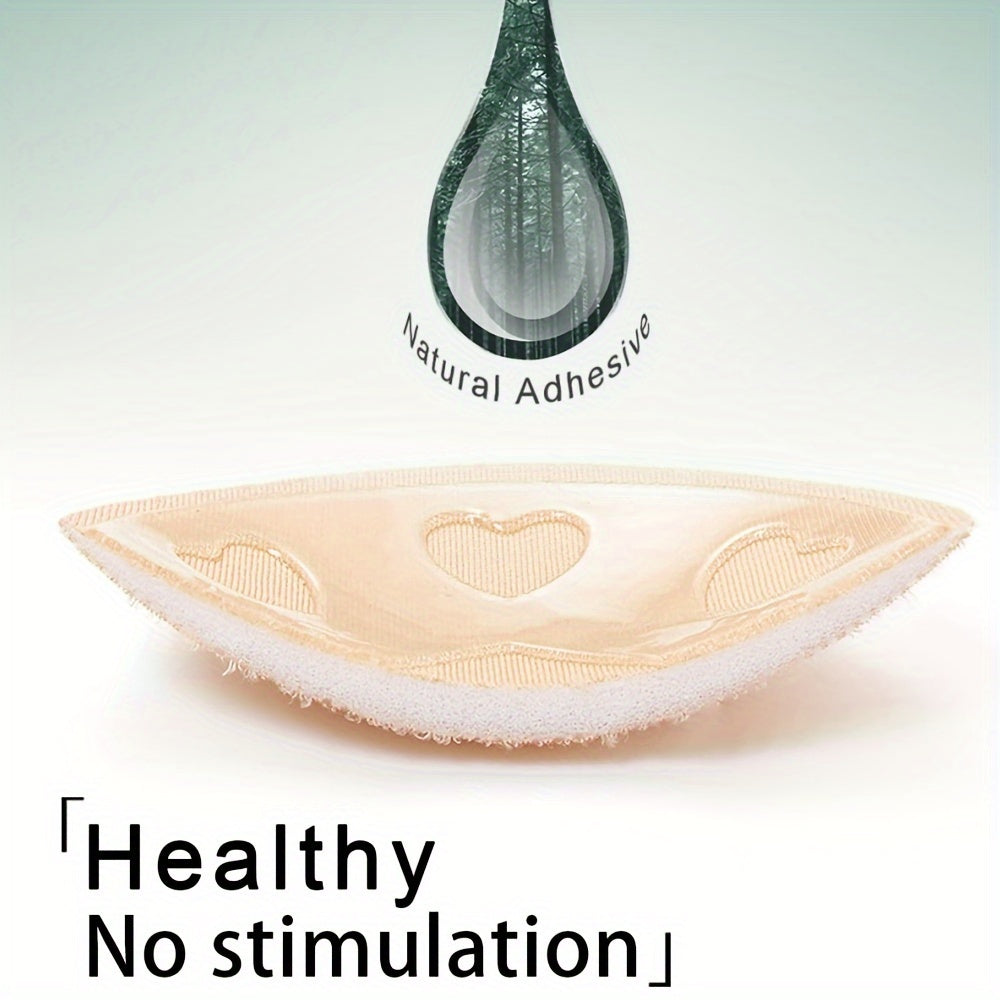 2 Pairs Invisible Self-Adhesive Push-Up Nipple Covers for Women