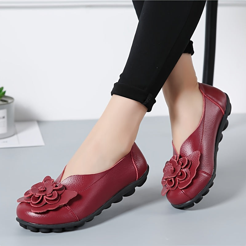 Women's Flat Shoes Solid Color Slip-On Casual Flats