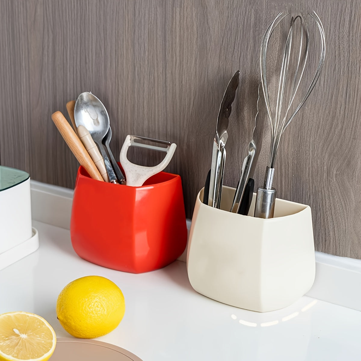 Magnetic Refrigerator Organizer with Pen Holder Plastic Storage Box for Kitchen and Desk