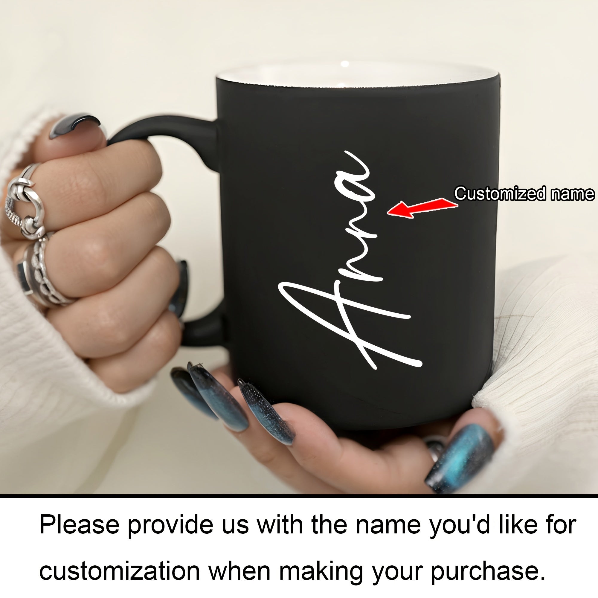 11oz Personalized Ceramic Coffee Mug Dishwasher Safe Microwave Safe Gift for Birthdays and Valentine's Day