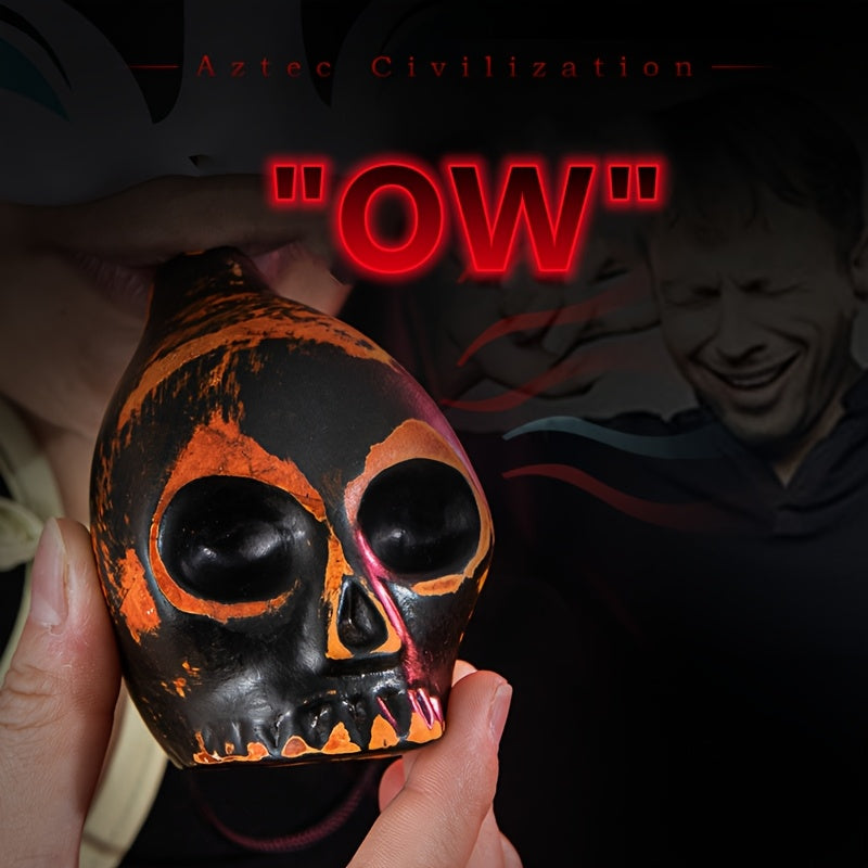 Handcrafted Ceramic Skull Instrument for Collectors and History Enthusiasts