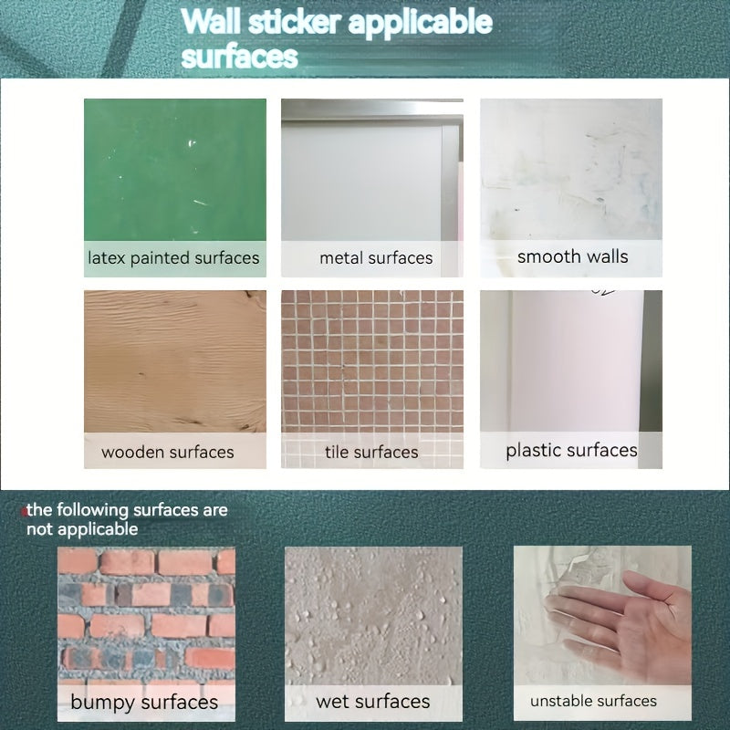 3D Foam Wall Sticker Self-Adhesive Tile Wallpaper 35cm x 5m for Home Decor in Living Room Kitchen Classroom