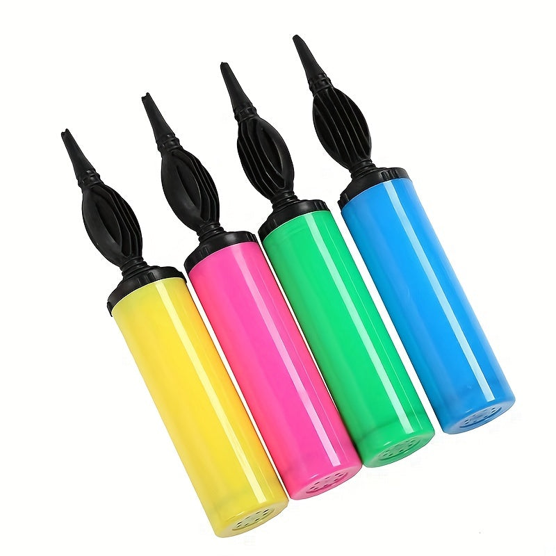 Bomba de mano para globos Sin necesidad de energía para globos de látex y de foil Plástico duradero Multicolor