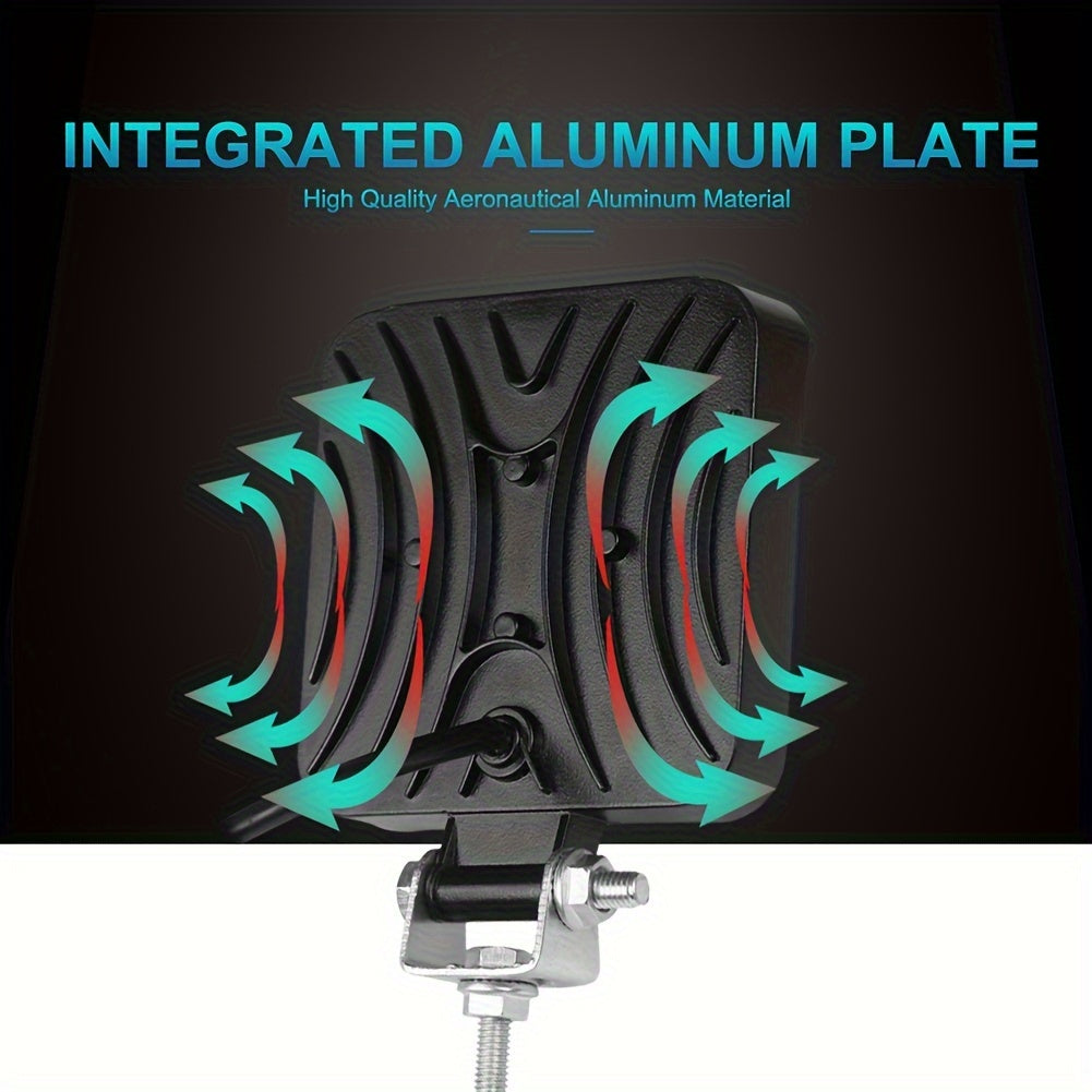 4LED Work Lights 8.38cm 48W Square Round Highway Spotlights for Vehicles