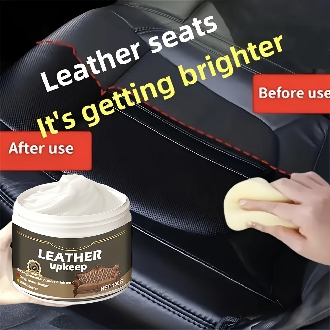 Crema acondicionadora de cuero para coches, bolsos, sofás, bálsamo para cuidado del cuero