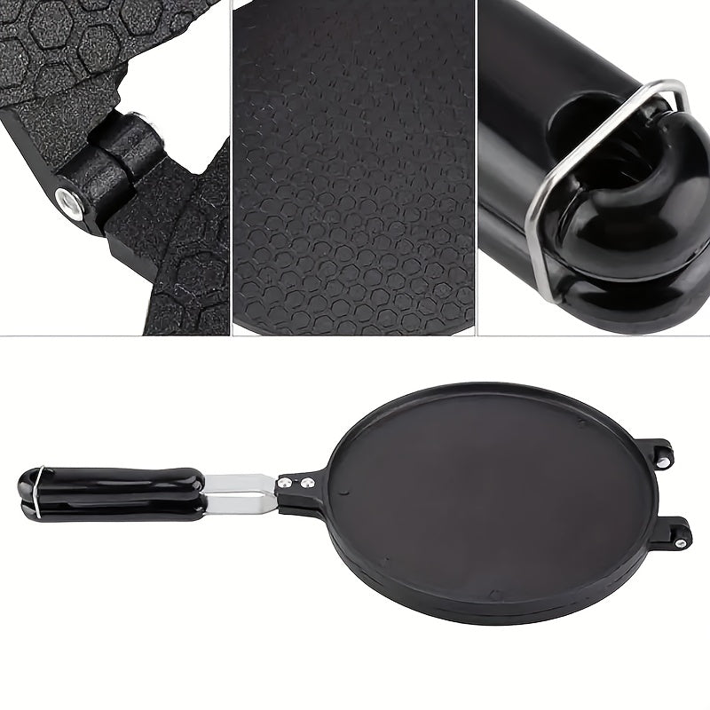 SHAON 1 dona Uzun Qo‘lqopli Non-Stick Waffle Pan - Chidamli, chizish va zangga qarshi ta'sir qiluvchi desert tayyorlovchi, DIY Muzqaymoq konuslari, vafli, tortlar uchun - Oson tozalanadi, Uy va tijorat oshxonalari uchun ideal