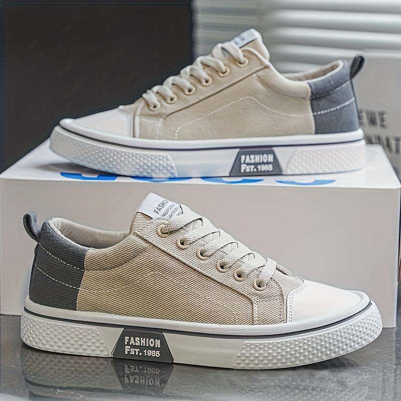 erkaklar uchun nafas oluvchi kundalik skateboarding krossovkalar rang-blok pastki poyabzal