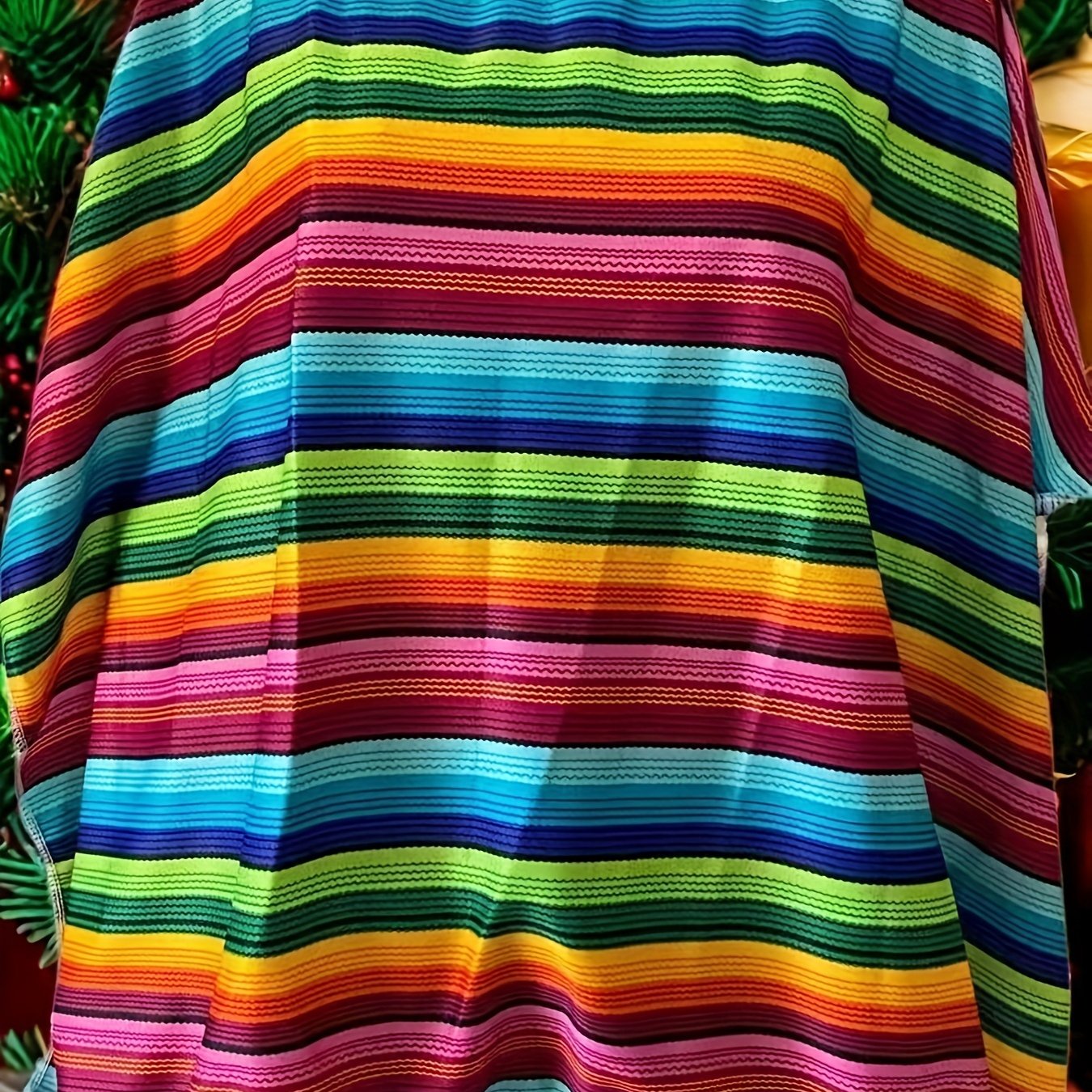 Erkaklar uchun katta o'lchamdagi rang-barang chiziqli bosma qopqoq cosplay uchun