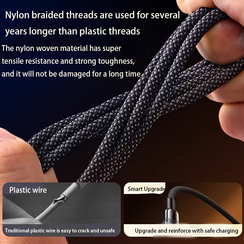 Кабель для передачи данных USB Type-C с быстрой зарядкой 240 Вт и светящимся прозрачным дизайном