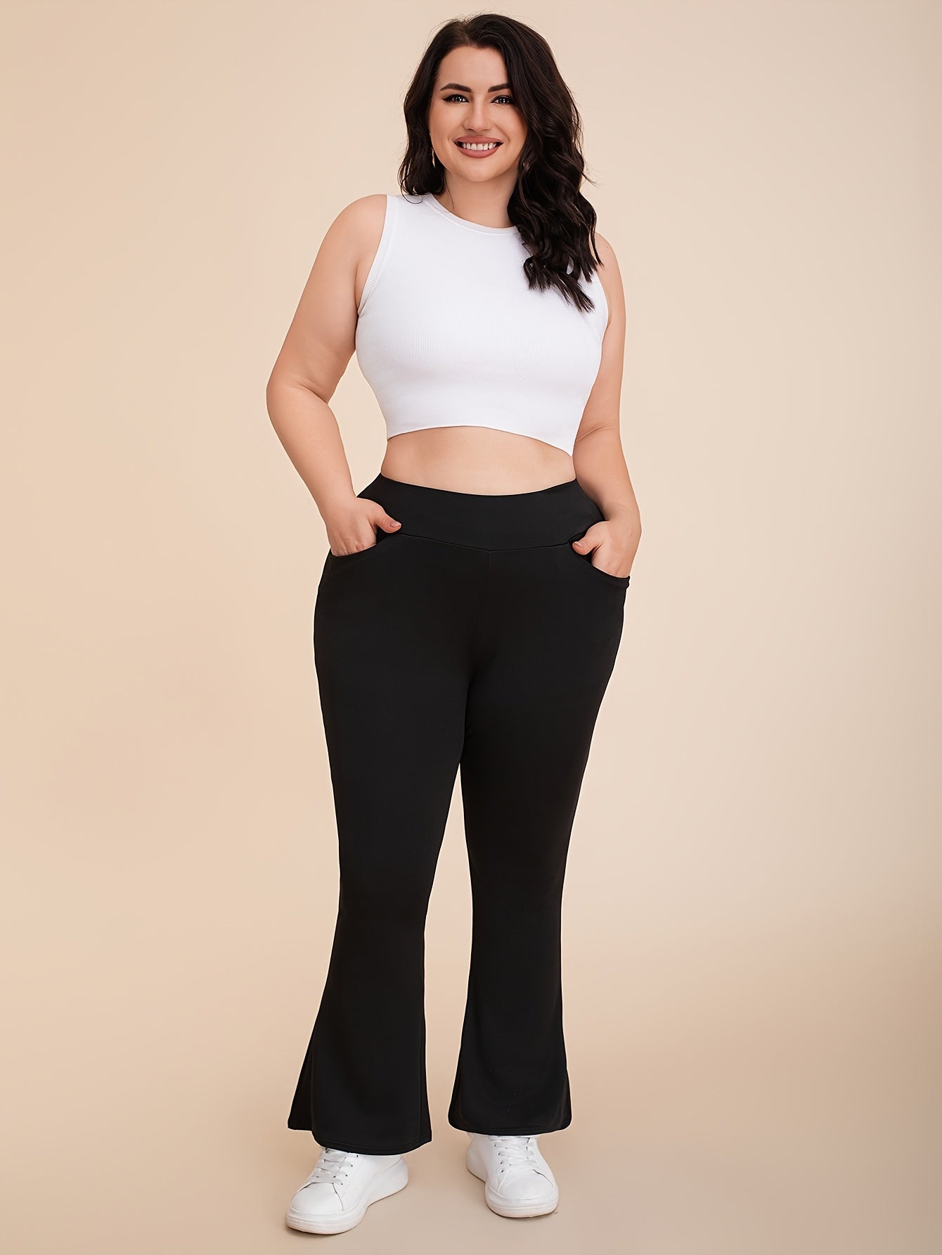 Women's Casual Cotton Loose Fit Trousers Large Size