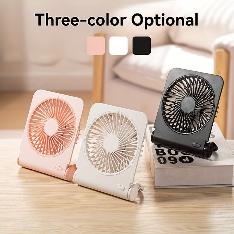Desktop Slim Mini Fan USB Rechargeable Quiet Portable Cooler for Office and Home
