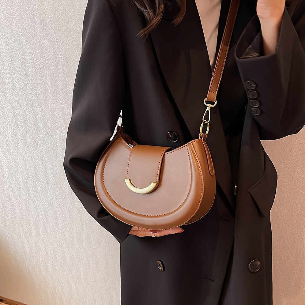 Urban Crossbody Bag in Multiple Colors with Kiss Lock Closure and Polyester Lining