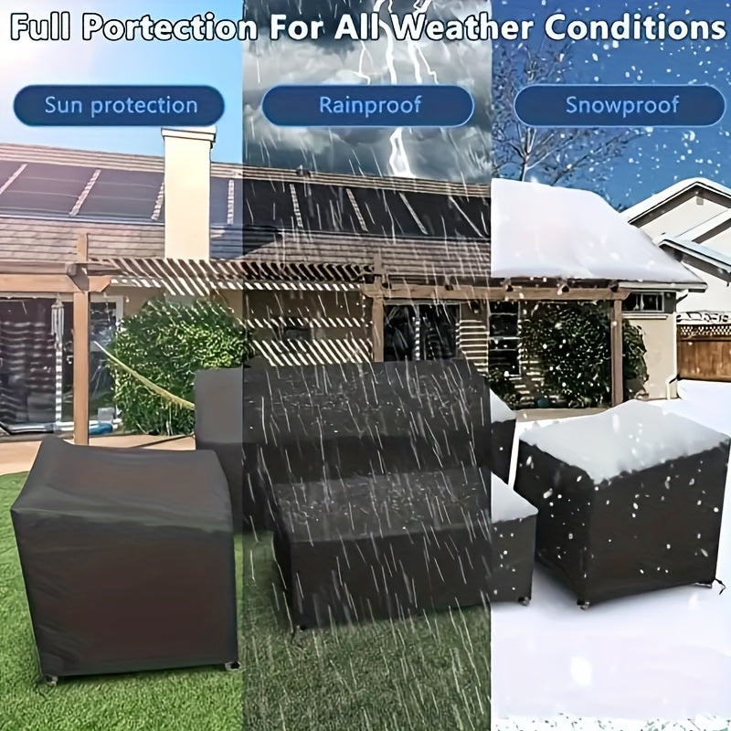 Heavy Duty Waterproof Outdoor Patio Furniture Cover Set for Loveseat, Chairs, and Coffee Table Black
