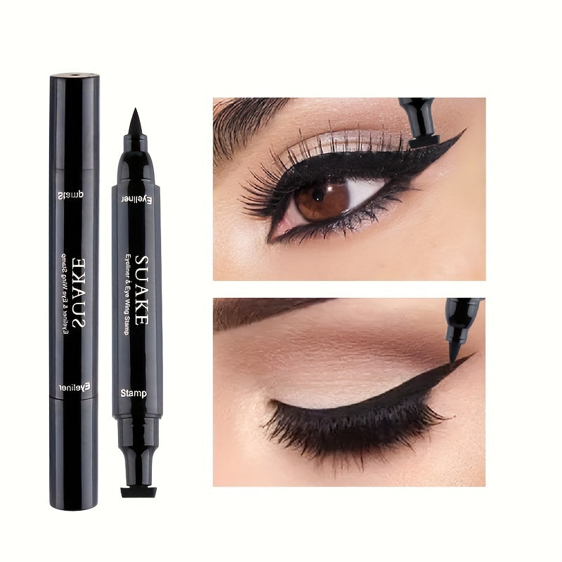 Eyeline Girl Waterproof Double-Head Pen Black Smudge-Proof Long-Lasting