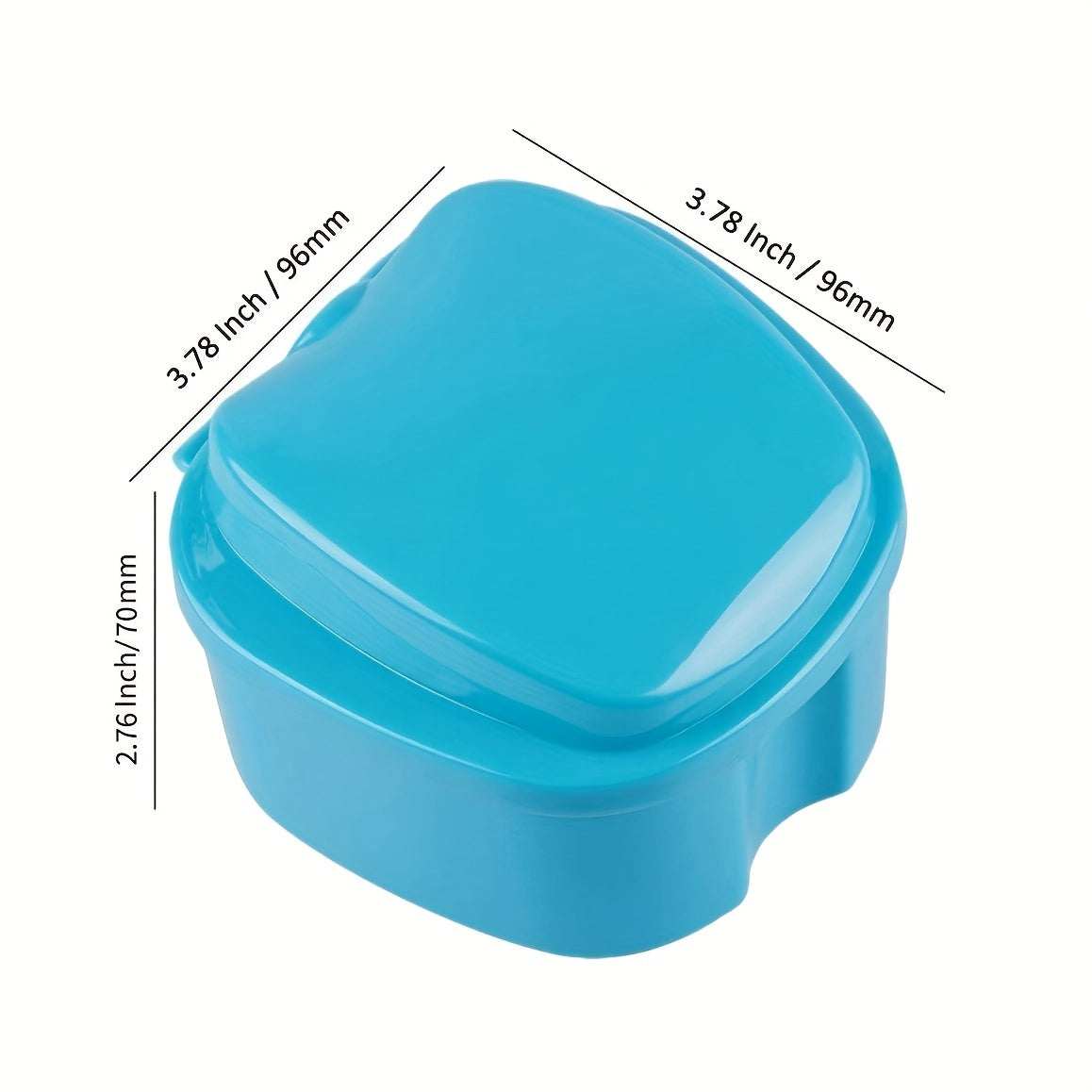 Denture Storage Case With Strainer Basket Travel Clean Organize