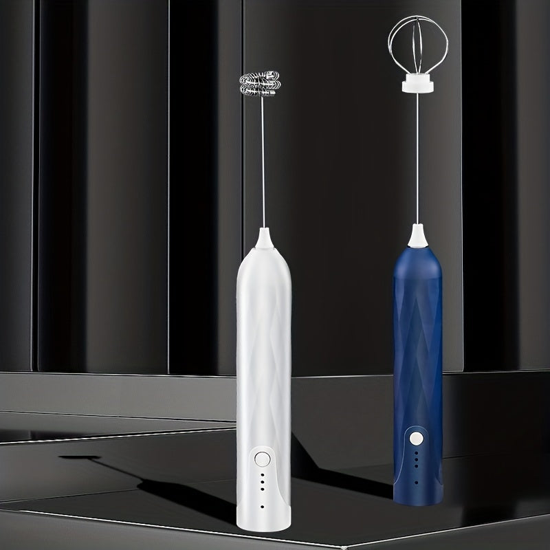 Portable Electric Egg Beater with 3-Speed USB Milk Frother and Handheld Coffee Whisk