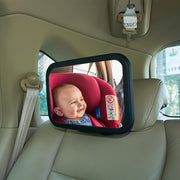 Child Safety Mirror for Car Seats Rotates 360° Wide-Angle Rectangle Durable ABS