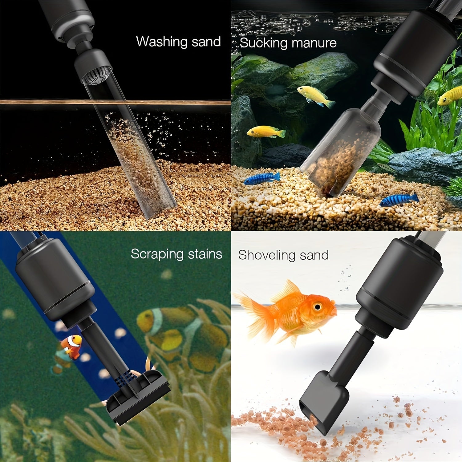 European Standard Aquarium Cleaning Tools Electric Water Changers Pumps Siphons Sand Washers
