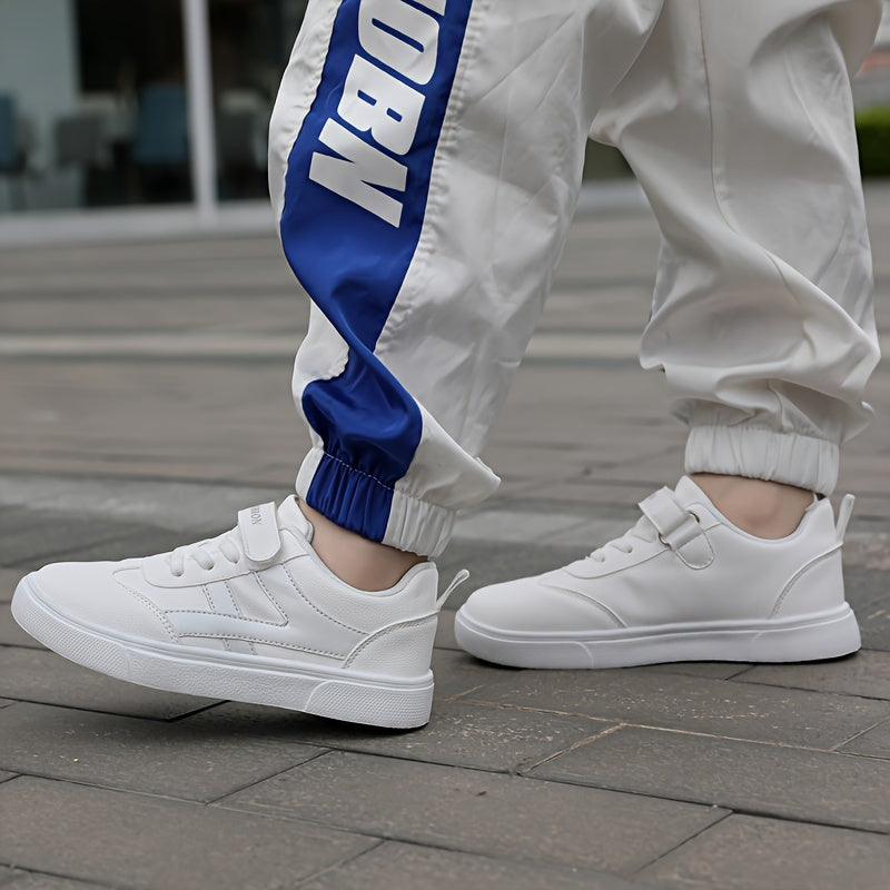 Kids Spring Autumn Sports Sneakers for Boys and Girls Non-Slip Sole Microfiber Leather Casual Running Shoes