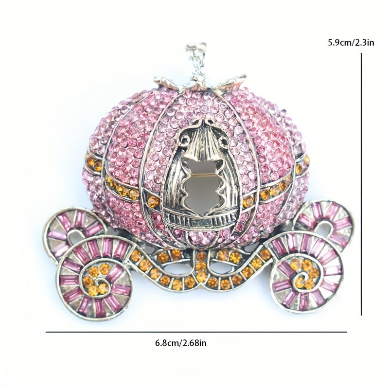 Optom mavjud - Qadimiy qovoq coach brosh, qayta ishlangan olmoslar bilan, ayollar uchun zamonaviy aksessuarlar, modali qish palto uchun, mukammal sovg'alar