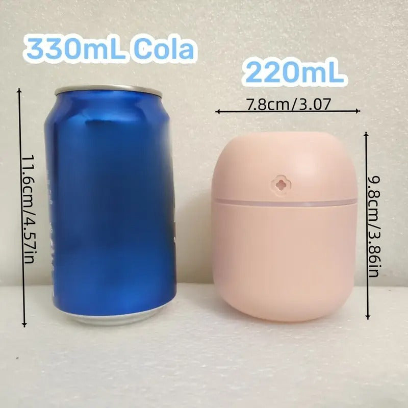 Розовый USB-аромат diffuser-увлажнитель с LED-подсветкой для дома, офиса, автомобиля