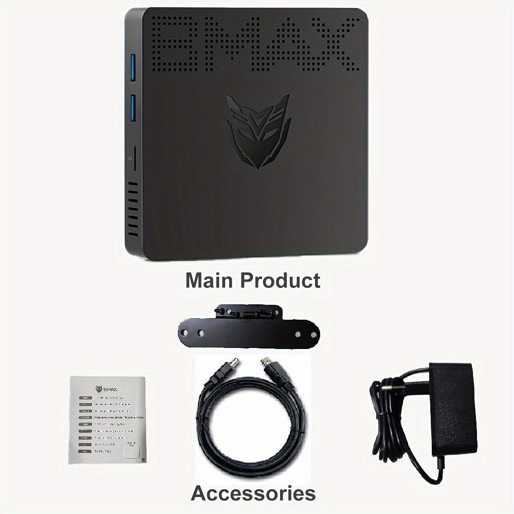 BMAX B1 PRO Mini PC - 8GB RAM, 128GB SSD, Intel N4000 Protsessori, Windows 11 Pro, Integratsiyalashgan Intel Grafika, Wi-Fi Ulanishi, Yevropa Plug.