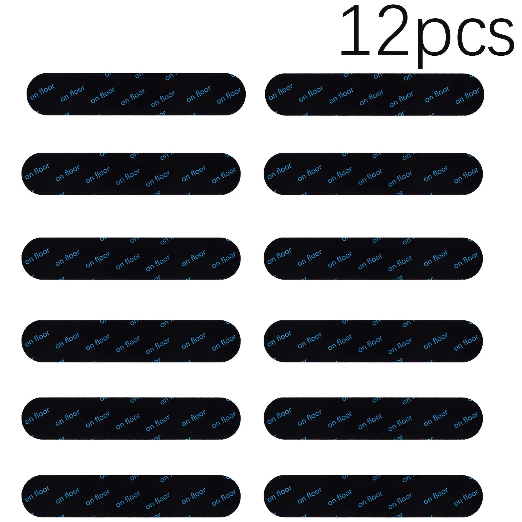 12-Pack Silicone Non-Slip Carpet Grip Tape for Hardwood Floors and Tiles
