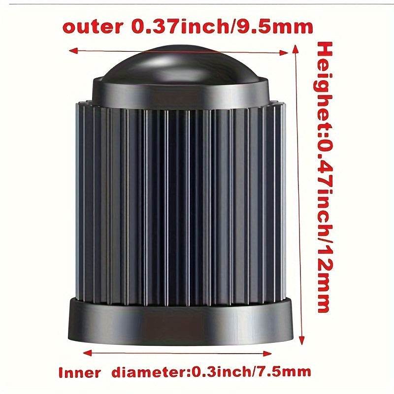 500pcs Black Plastic Tire Valve Caps Universal Dustproof Stem Covers for Cars Bikes Trucks