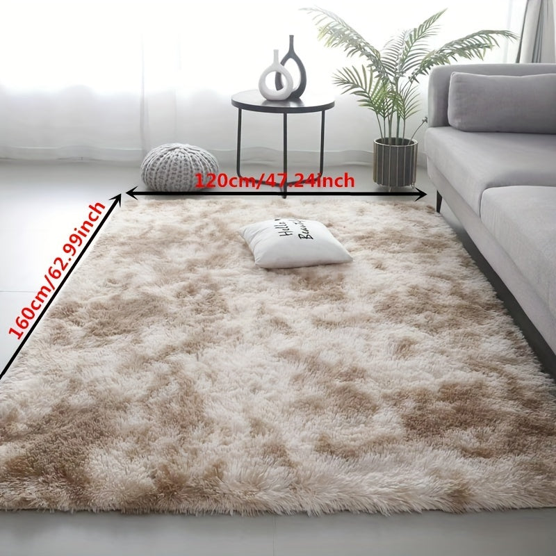 Soft Skin-Friendly Tie-Dye Shag Area Rug 119x160cm for Living Room Bedroom