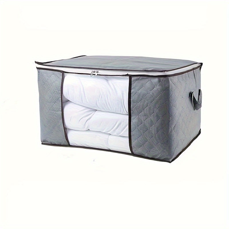 Mustahkam Katta Ochiq Zipperli Saqlash Sumkasi - Kiymishlar va Boshqalar uchun Qulay Portativ Tashkiliy, Kuchli To'qilgan Materialdan Yasalgan, Kiymishlar, Kir va Boshqalarni Saqlash uchun Mukammal