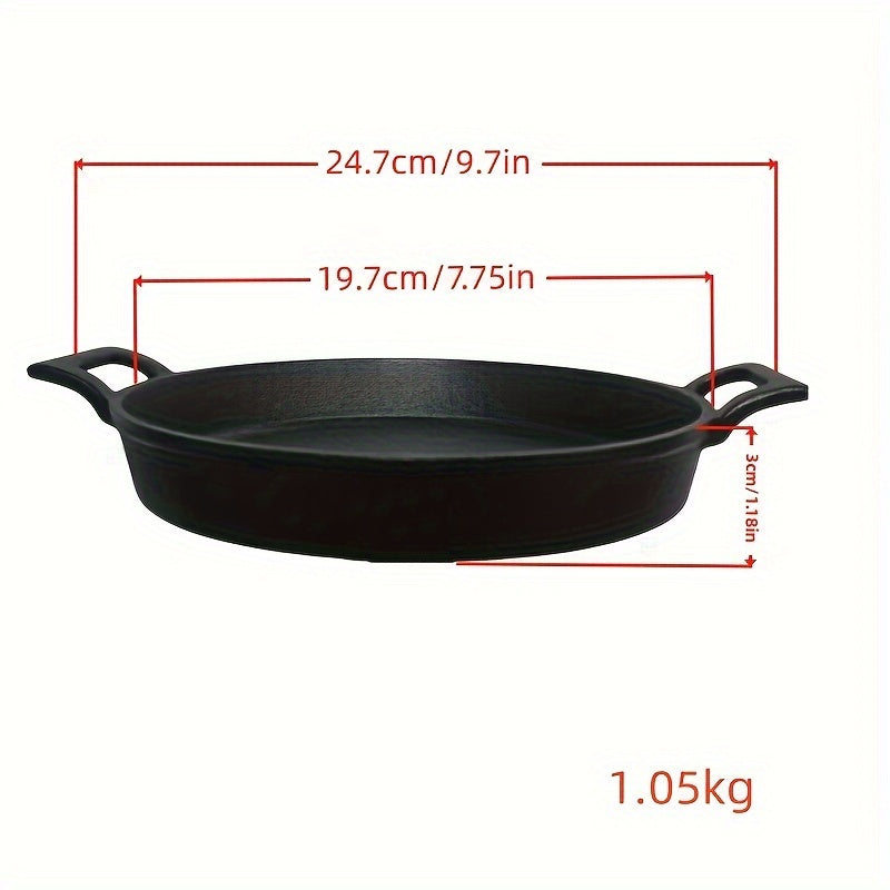 Cast Iron Frying Pan Meat Press and Steak Board Set for Grilling and Cooking