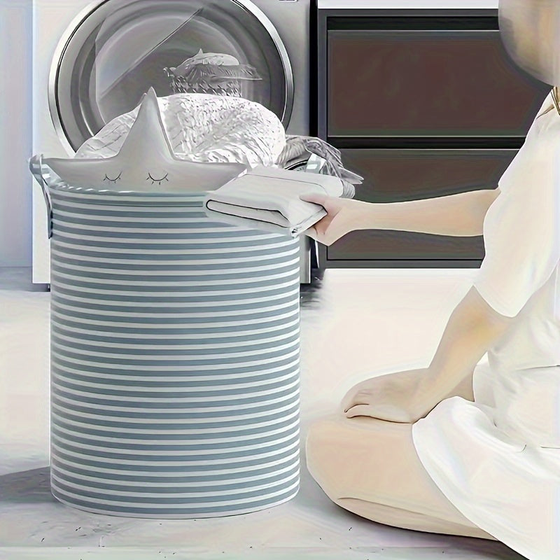 Тканевая корзина для белья с ручками, складной контейнер для хранения одежды, игрушек, ванной, прямоугольный органайзер