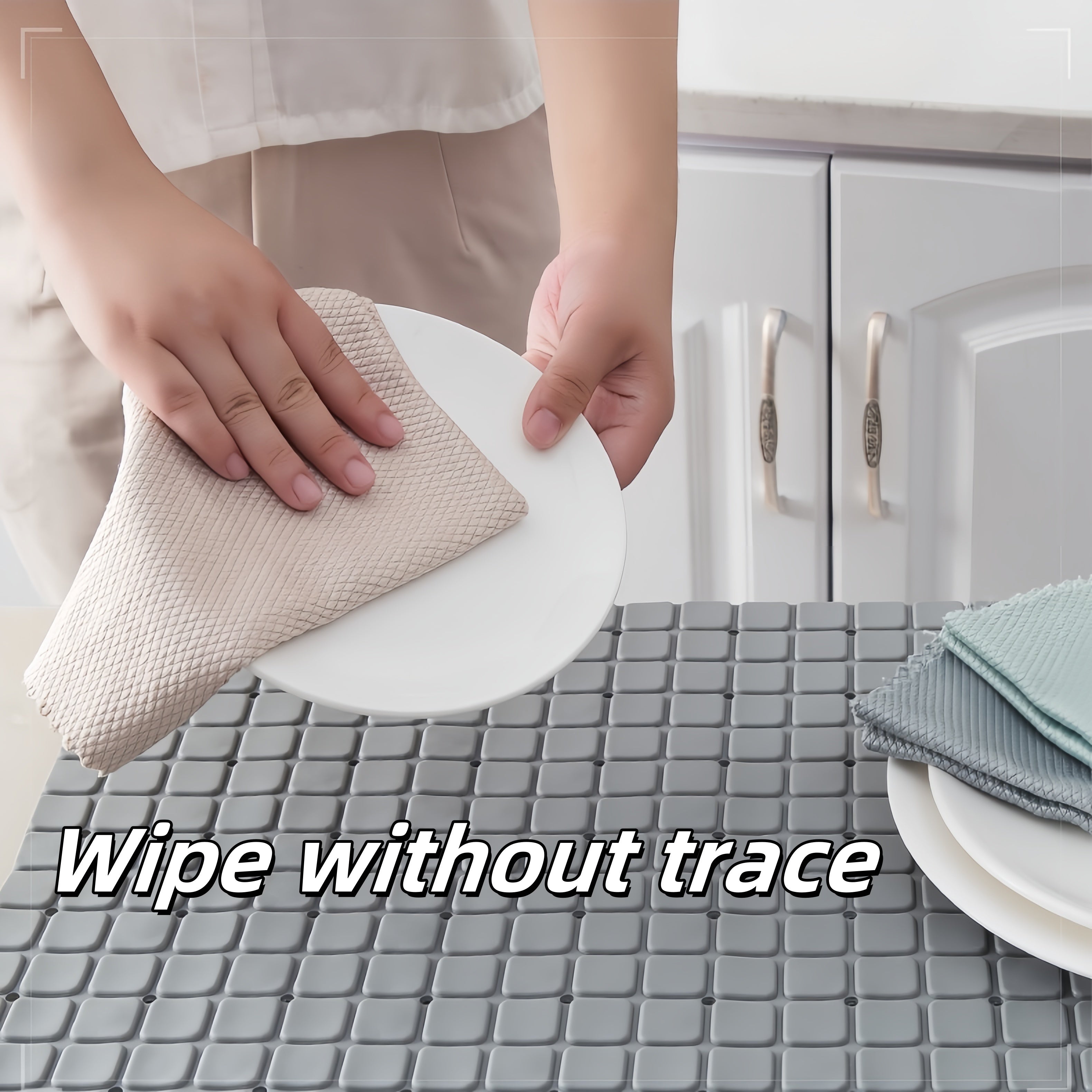 Thickened Fish Scale Cloth for Kitchen Absorbent Non-Trace Dishwashing Cloth