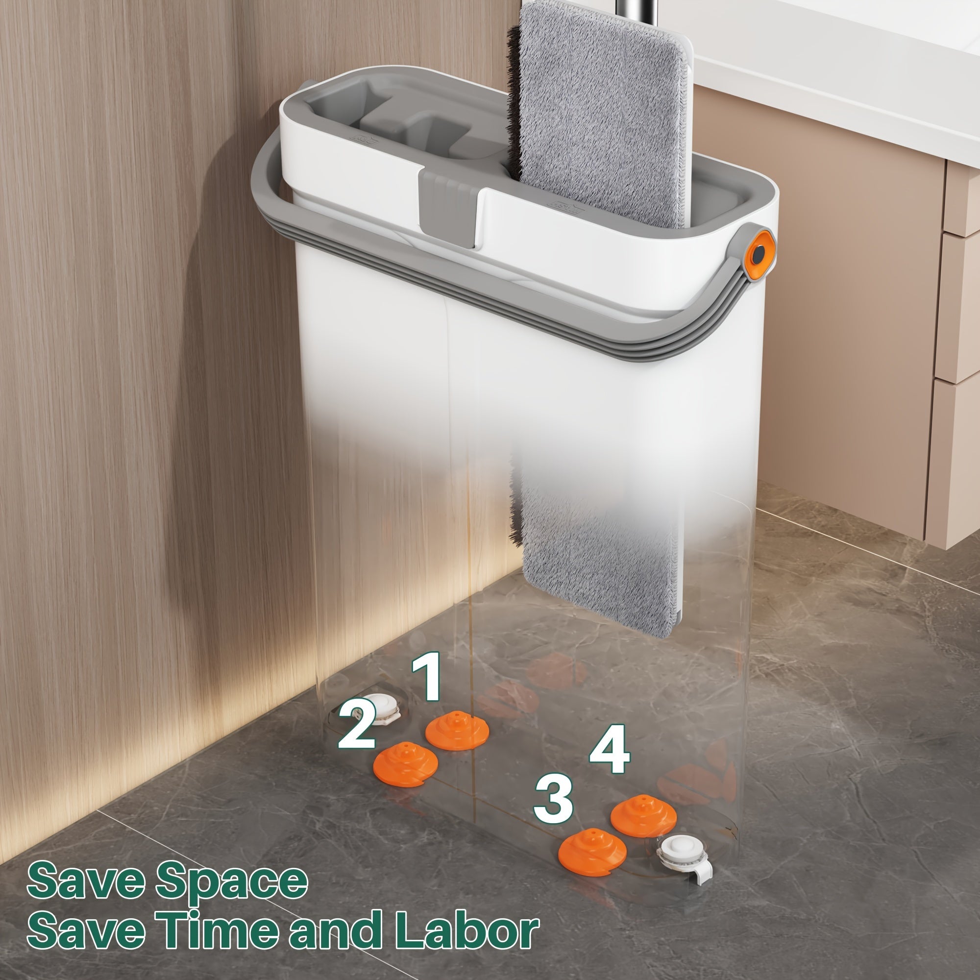 Uy qavatlarini tozalash uchun to'plam, mop va kova bilan, mikrotozalash matolari, ho'l va quruq foydalanish uchun