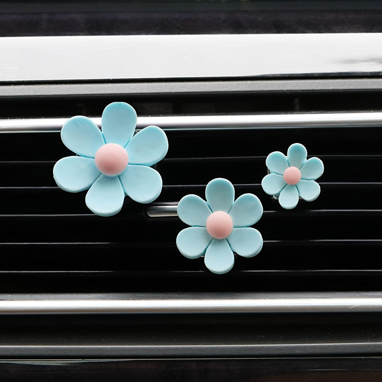 3pcs Daisy Car Vent Clips Aromatherapy Diffuser Decorative Air Freshener