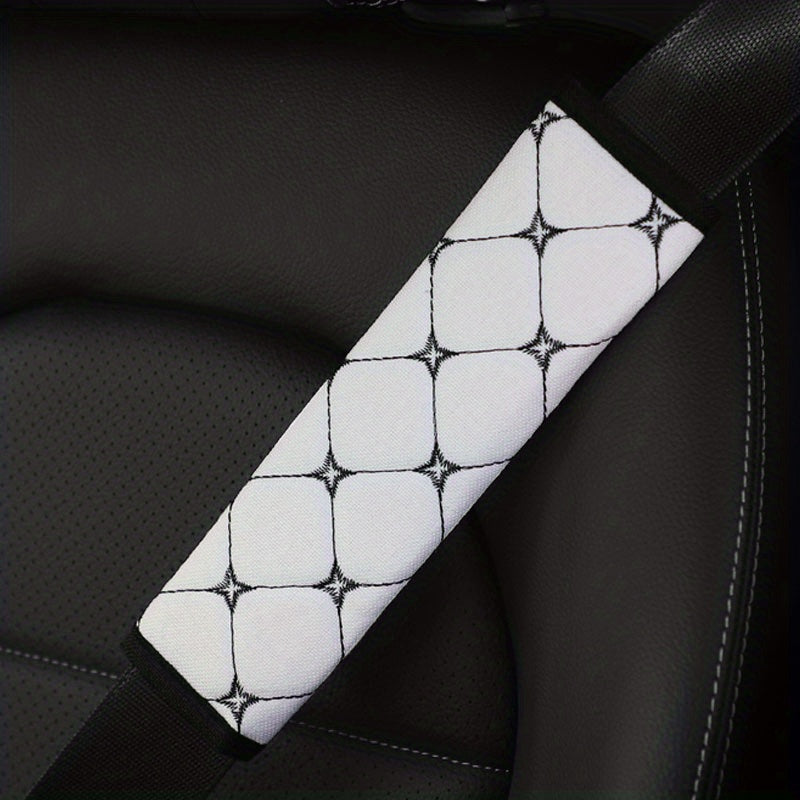 Car Seat Belt Shoulder Cover Embroidered Fabric Safety and Comfort