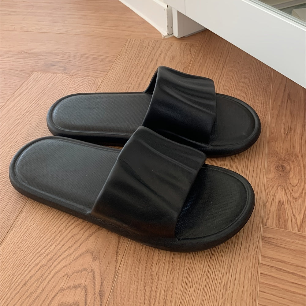 Women's EVA Slip-On Slippers, Anti-Slip, Odor-Resistant, Beige Indoor Shoes