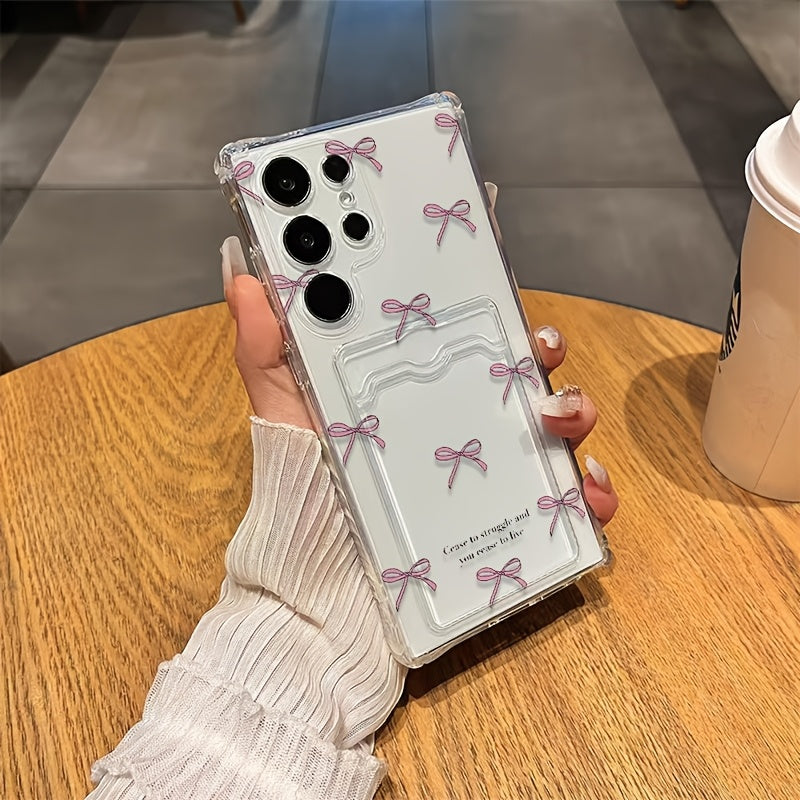 Transparent TPU Phone Case for Samsung Galaxy A54 A53 A52 A34 A14 A13 S21 S22 S23 S24 A15 A35 A55 A25 S25 A06 A16 A26 A36 A56 with Drop-Resistant and Card Slot