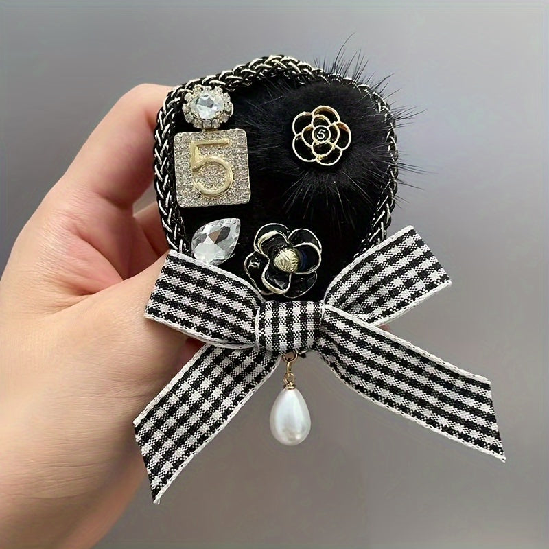 Zarif Vintage Barok Perla Kamon Brosh - Kiyimlar va Aksessuarlar uchun Elegant Gul va Qush Alloy Pin