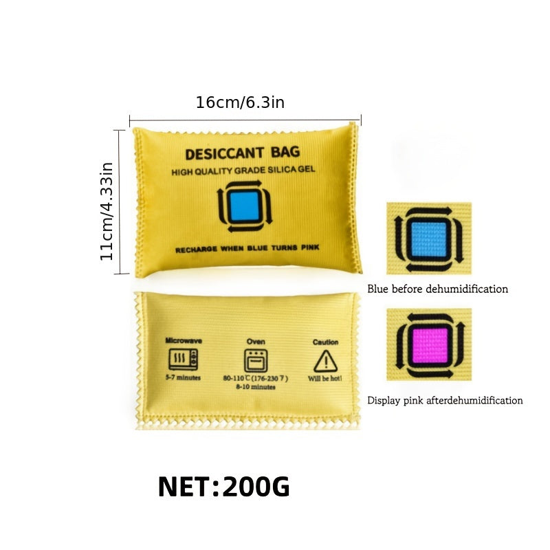 Qayta ishlatiladigan Silika Jel Avtomobil uchun namlikni olib tashlovchi sumka 100g Namlikni yutuvchi Kompakt kondensatsiya