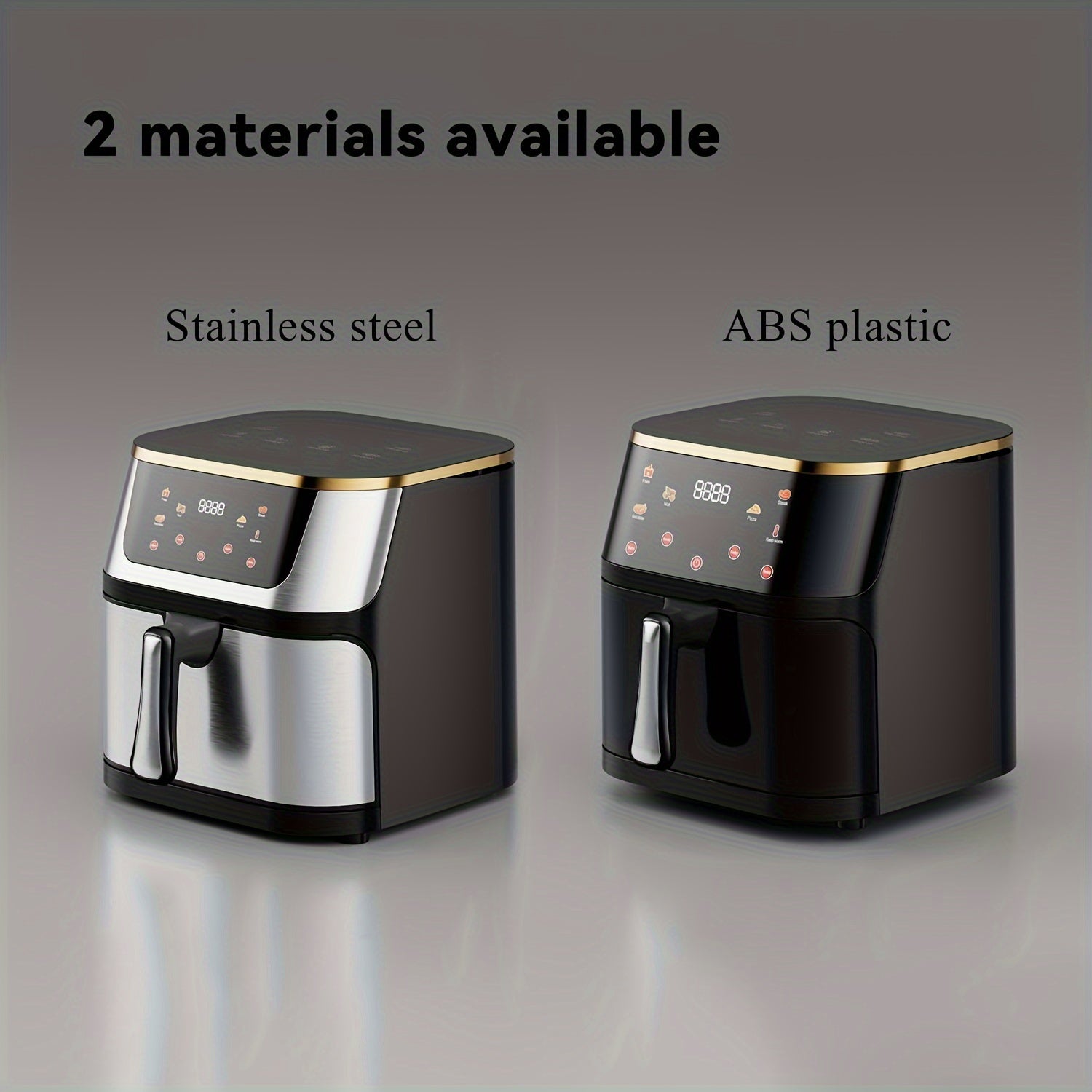 Large 8L Digital Air Fryer with 6-in-1 Functions Quiet Nonstick Dishwasher Safe