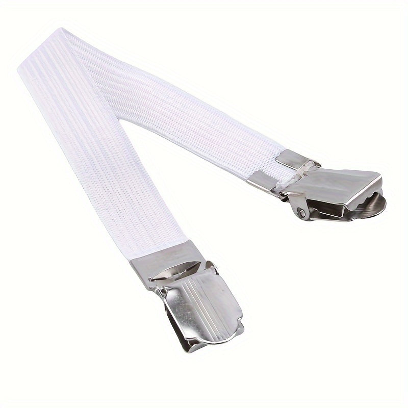 Black Bedding Clips Set of 4 Elastic Bed Sheet Straps for Flat Sheets and Blankets