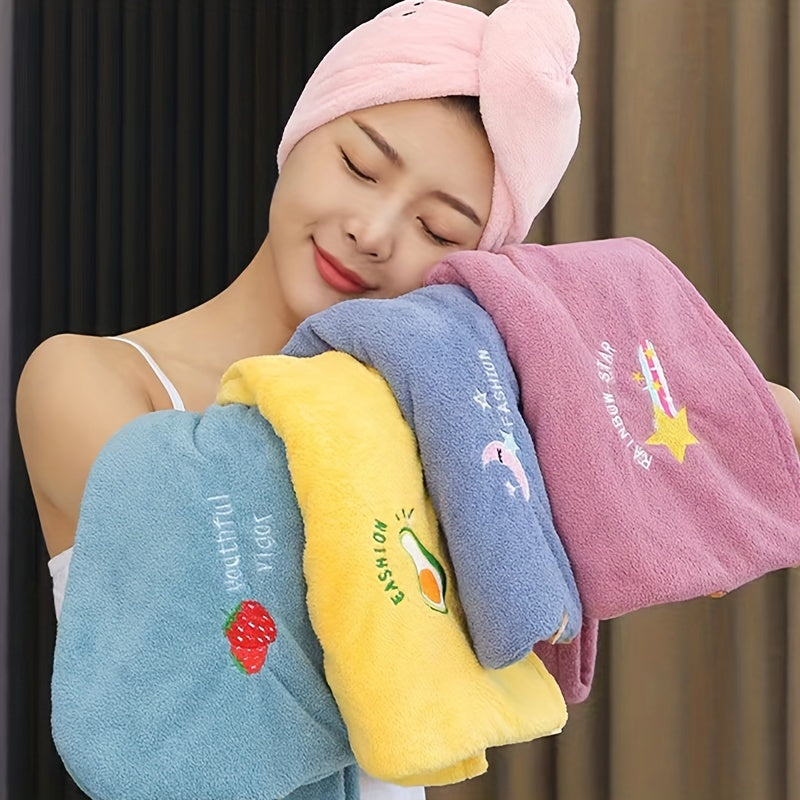 Microfiber Hair Towel Cap for Quick Drying Women Absorbent Turban Bathroom Essential