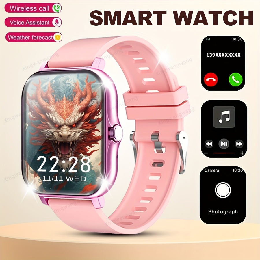 1.83-Inch Outdoor Fitness Smartwatch with Calling Messaging Music Control and Health Tracking