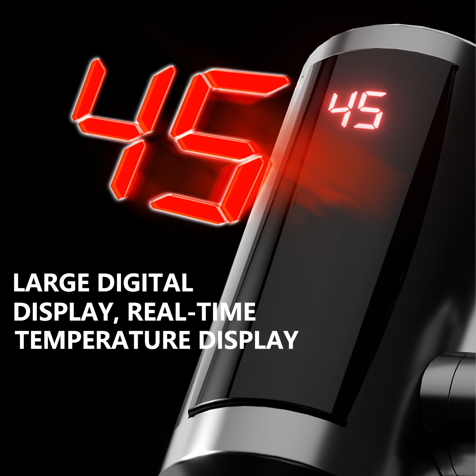 Electric Kitchen Faucet with Hot and Cold Water, 3000W, Metal Finish