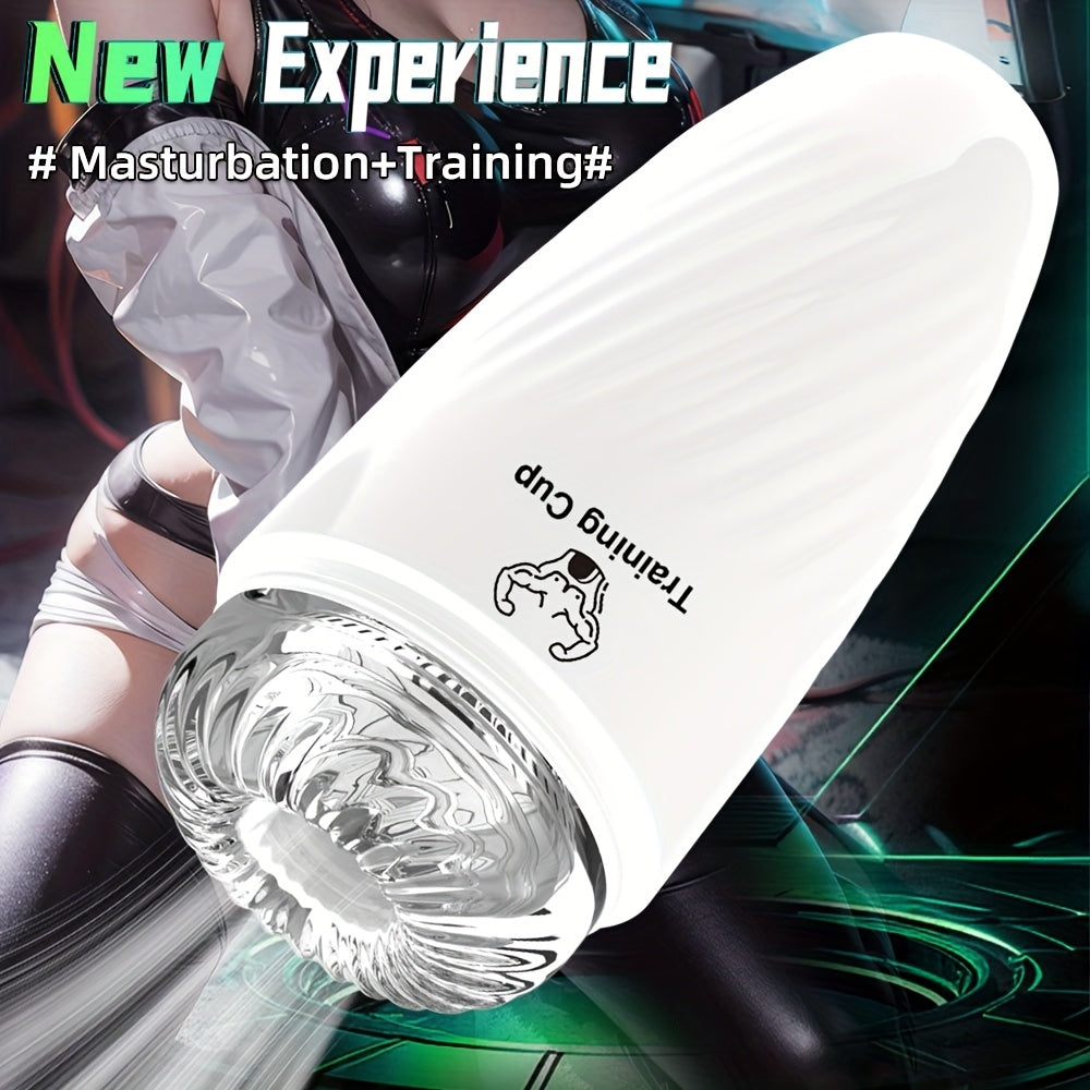 Male Soft Vagina Masturbation Cup Adult Endurance Exercise Transparent Sex Toy